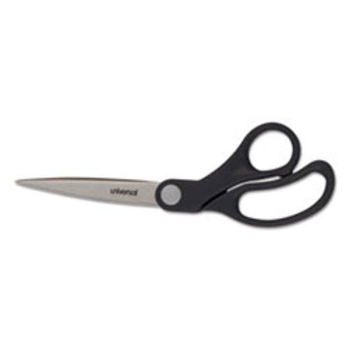 Universal Stainless Steel Office Scissors  8 5  Long  3 75  Cut Length  Black Offset Handle (UNV92010)