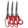 Universal General Purpose Stainless Steel Scissors  7 75  Long  3  Cut Length  Red Offset Handles  3 Pack (UNV92019)