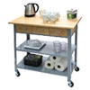 Vertiflex Countertop Serving Cart  35 5w x 19 75d x 34 25h  Silver Brown (VRTVF53039)