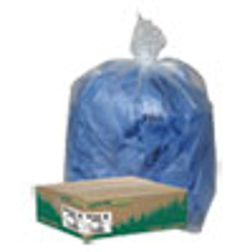 Earthsense Commercial Linear Low Density Clear Recycled Can Liners  23 gal  1 25 mil  28 5  x 43   Clear  150 Carton (WBIRNW4310C)