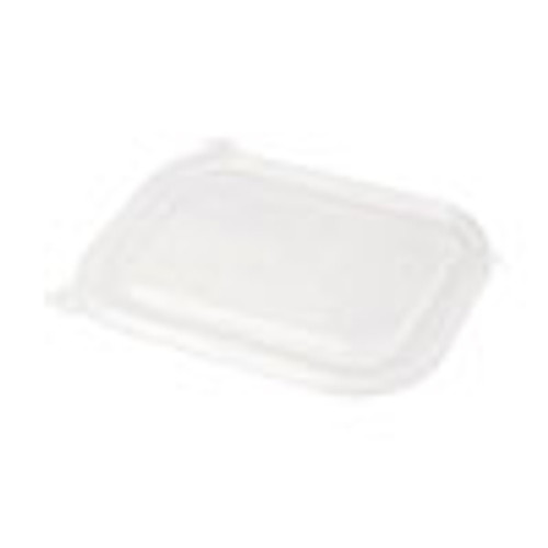 World Centric Fiber Container Lids  8 8 x 6 9 x 0 8  Clear  400 Carton (WORCTLCS3)