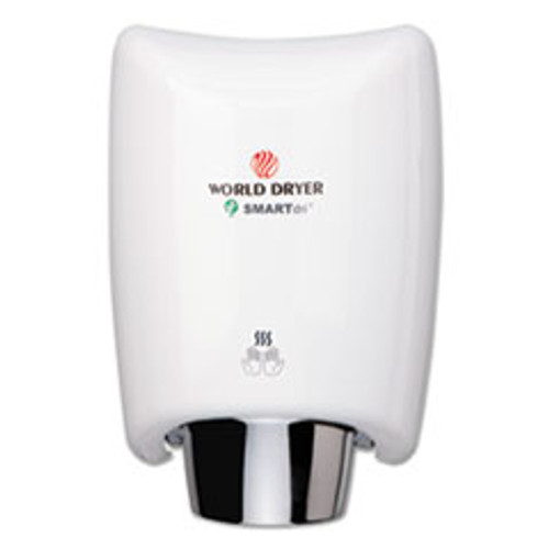 WORLD DRYER SMARTdri Hand Dryer  Aluminum  White (WRLK974A2)