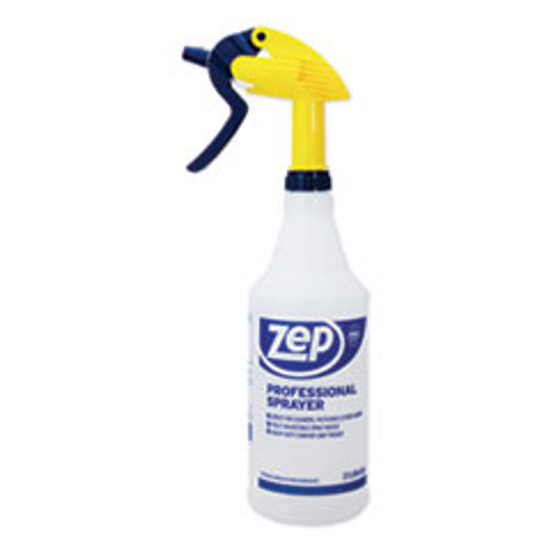 Zep Commercial Professional Spray Bottle  32 oz  Blue  Gold Clear  36 Carton (ZPEHDPRO36CT)