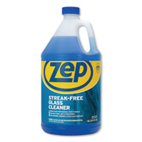 Zep Commercial Streak-Free Glass Cleaner  Pleasant Scent  1 gal Bottle  4 Carton (ZPEZU1120128CT)