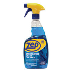 Zep Commercial Streak-Free Glass Cleaner  Pleasant Scent  32 oz Spray Bottle (ZPEZU112032EA)