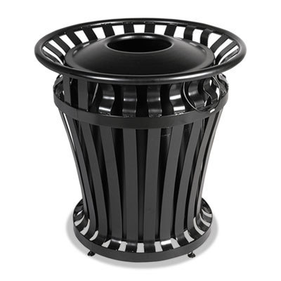 25 Gallon Rubbermaid Marshal Waste Receptacles - Black