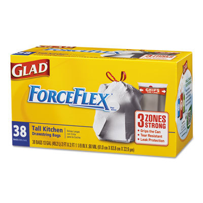 Wholesale Glad ForceFlex Tall Kitchen Drawstring Trash Bags Discounts on  CLO70427