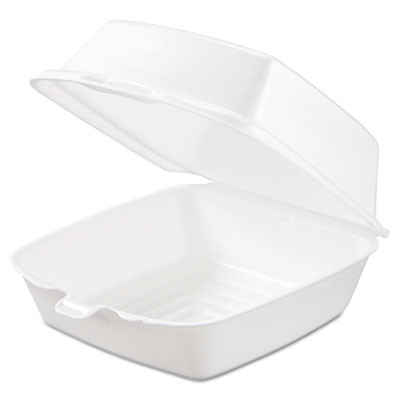 Dart White Foam Hinged Lid Containers 60HT1