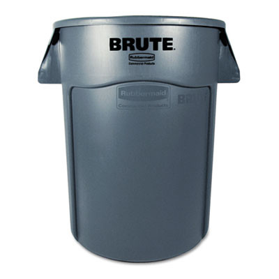 Rubbermaid Brute Vented Trash Receptacle Round 44 Gal Red