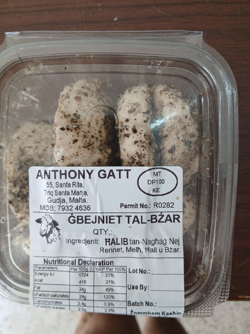 Maltese peppered cheeselet box
