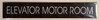 Elevator Motor Room Sign