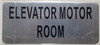 Elevator Motor Room Signage -The Mont Argent Line.