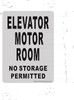 Elevator Motor Room Sign Potere d'argento Line