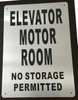 Elevator Motor Room  Safety Sign Potere d'argento Line