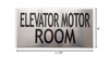 Elevator Motor Room  Safety Sign