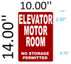 Elevator Motor Room Signage