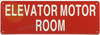 Elevator Motor Room Sign