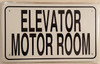 Elevator Motor Room Sign