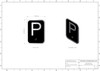 ELEVATOR PARKING SIGN- ELEVATOR JAMB PLATE PARKING FLOOR SIGN -THE IRON LINE