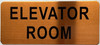 ELEVATOR ROOM Signage - The Gold Mountain Line