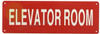 Elevator Room  Safety Sign