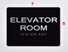 Elevator Room Signage Black The Sensation line