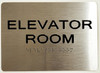 Elevator Room  Safety Sign -Tactile Touch Braille  Safety Sign The Sensation line