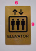 ELEVATOR Signage - GOLD The sensation line