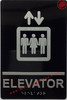 ELEVATOR Signage Raised letters & Grade 2 Braille - Includes Red Adhesive pad for Easy Installation - The Sensation line