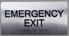 Emergency EXIT  Silver-Tactile Touch Braille  - The Sensation line