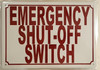 Emergency Shut-Off Switch  Safety Sign