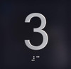 Floor 3- Elevator floor number Jamb Plate sign
