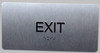 EXIT  Safety Sign Silver-Tactile Touch Braille  Safety Sign - The Sensation line