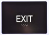 EXIT Sign with braille and raised letters --The Sensation line