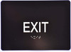EXIT  Safety Sign with braille and raised letters --The Sensation line