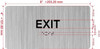 EXIT Signage with Raised letters/Image & Grade 2 Braille - Includes Red Adhesive pad for Easy Installation - The park Ave Line