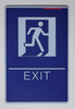 Exit Signage With Tactile Graphic - The Deep Blue Ada Line