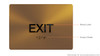 EXIT Sign-Antique Brass Gold The Sensation line