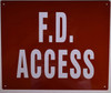 F.D. Access Sign
