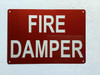FIRE DAMPER  Safety Sign