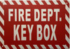 FIRE DEPARTMENT KEY BOX SIGN -ZEBRA LINE