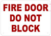 FIRE Door DO NOT Block