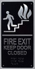 Fire Exit Keep Door Closed Sign--The Sensation Line