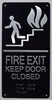 Fire Exit Keep Door Closed  Safety Sign--The Sensation Line
