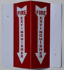 Fire Extinguisher -2D Projection  Compliance Sign/Elevator Hallway  Compliance Sign -Les Deux cotes line
