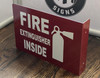 FIRE EXTINGUISHER INSIDE PROJECTION  Commercial Sign-FIRE EXTINGUISHER INSIDE  Commercial Sign -ESPECTADORA LINE