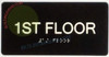 1ST FLOOR  Braille  with Raised Tactile Graphics and Letters -The Sensation line  Signage