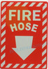 FIRE HOSE ARROW DOWN  -ZEBRA LINE