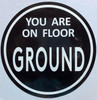 You are ON Floor 4 Sticker/Decal - The Moon LINE  Safety Sign
