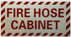 Fire Hose Cabinet  Safety Sign -The zebra line